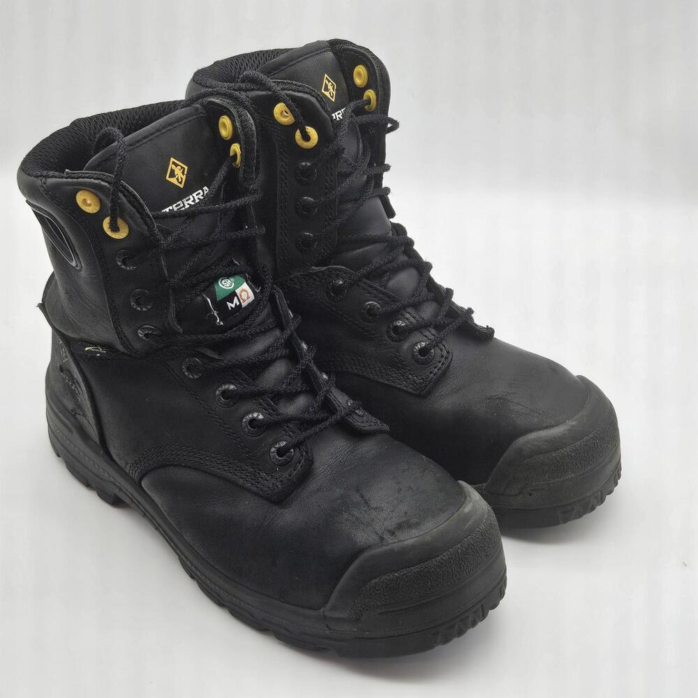 Terra Paladine Mens 7 Waterproof 8" Leather Workboot Composite Toe Metatarsil...